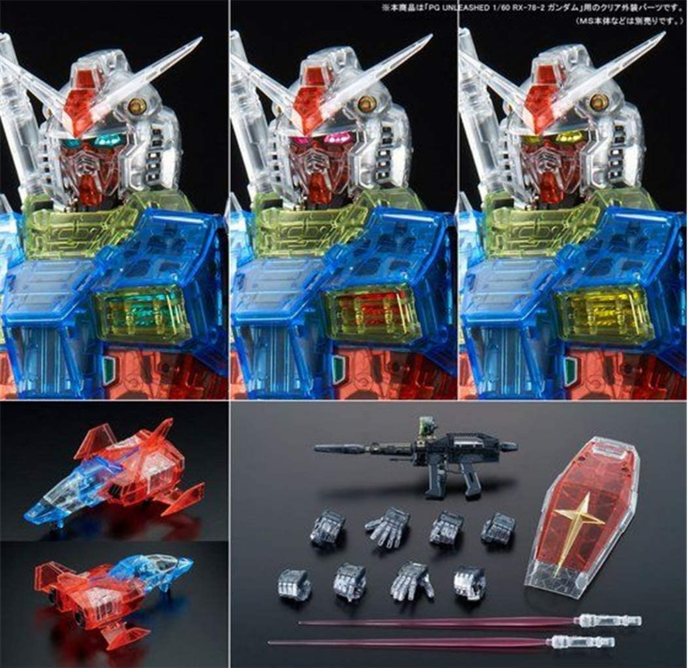 1/60 PG Unleashed Clear Color Body Parts Set for RX-78-2 Gundam, Not Included MS Body