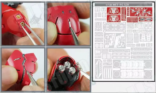 SH Studio Metal Etching Detail-up Parts For 1/144 RG MSN-04 Sazabi