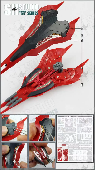 SH Studio Metal Etching Detail-up Parts For 1/144 RG MSN-04 Sazabi