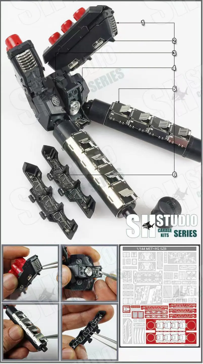 SH Studio Metal Etching Detail-up Parts For 1/144 RG MSN-04 Sazabi