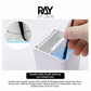 Ray Studio Brush Cleaning Pot Holder & Absorbent Pad