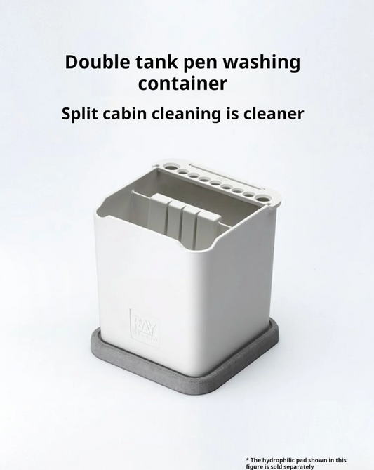 Ray Studio Brush Cleaning Pot Holder & Absorbent Pad
