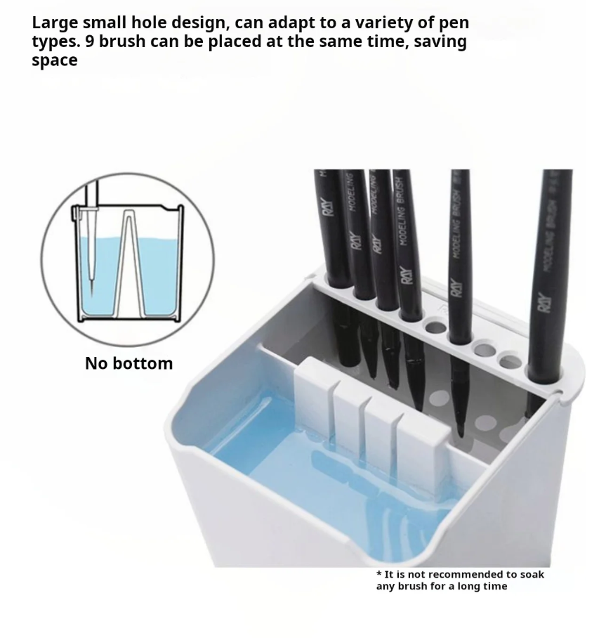 Ray Studio Brush Cleaning Pot Holder & Absorbent Pad