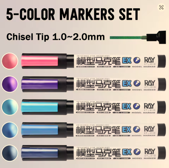 Ray Studio EX Metallic Marker Pen 1.0-2.0 mm