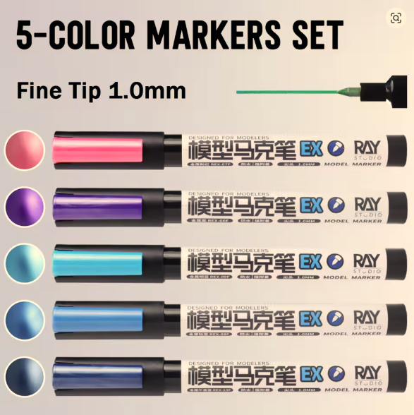Ray Studio EX Metallic Marker Pen 1.0-2.0 mm