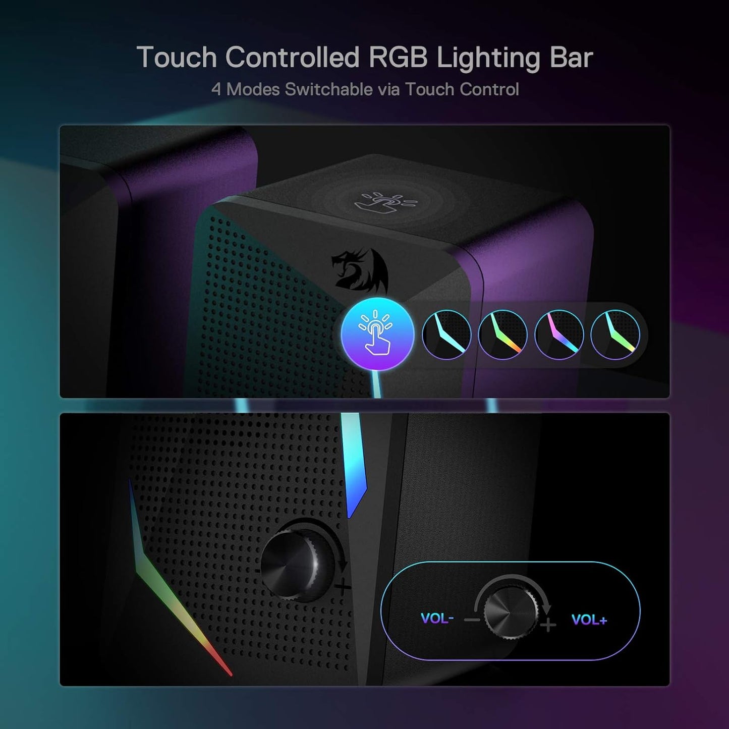 Red Dragon GS510 RGB Waltz Desktop Speakers