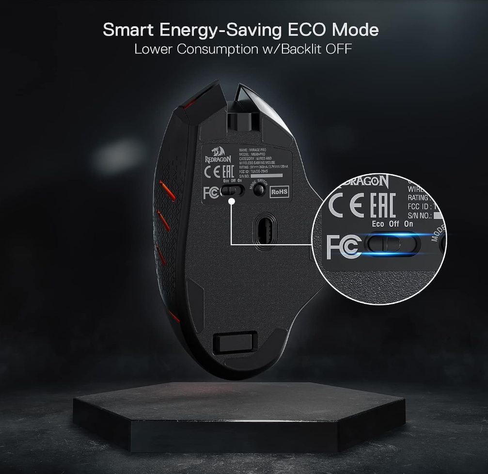 Redragon M690 PRO Wireless Gaming Mouse [8000 DPI]