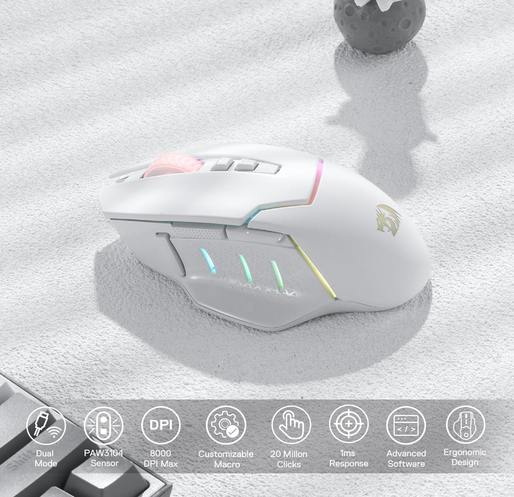 Redragon M690 PRO Wireless Gaming Mouse [8000 DPI]