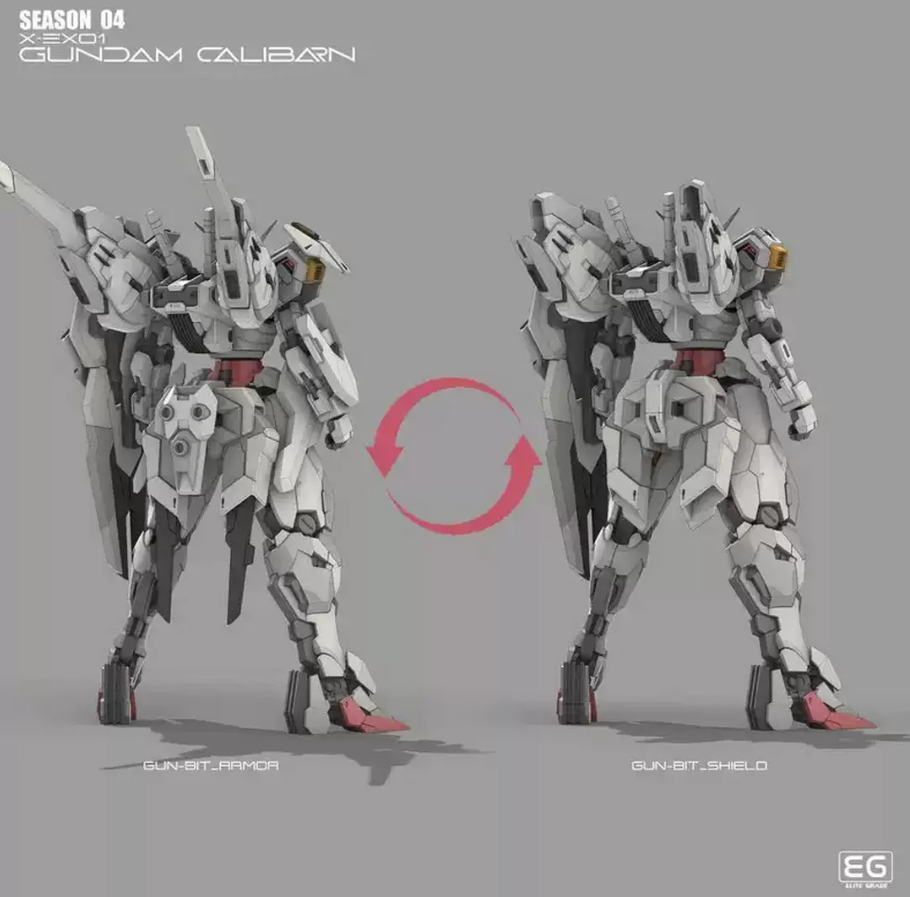 Rocky Q Mecha X-EX01 Gundam Calibarn (STL FIle)
