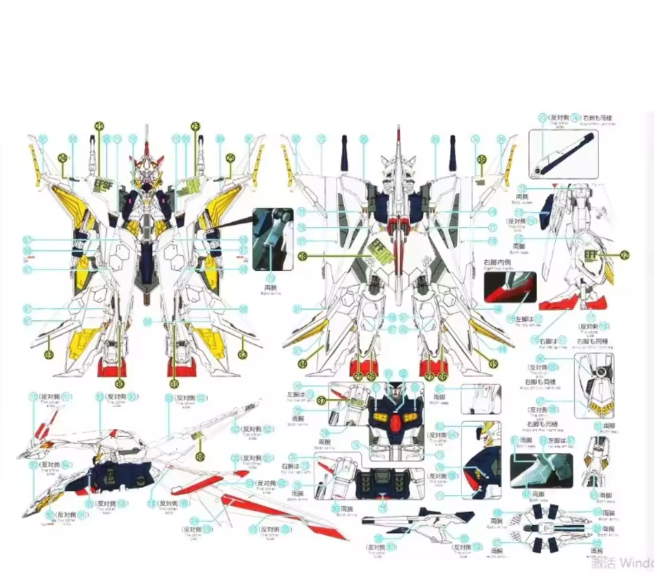 Flaming Snow HG 1/144 RX-104ff Penelope Gundam Waterslide Fluorescent Decal