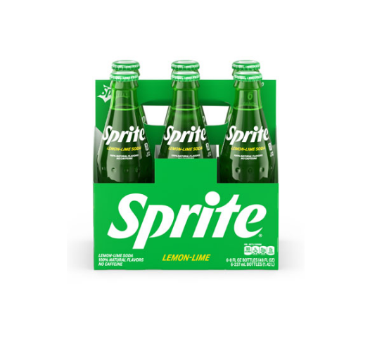 Sprite Glass Bottles, 8 fl oz