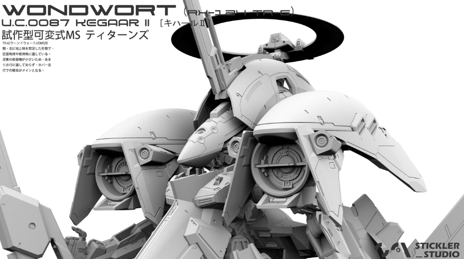 Stickler Studio 1/100 RX-124 Gundam TR-6 Kehaar-II [Full Garage Kit]