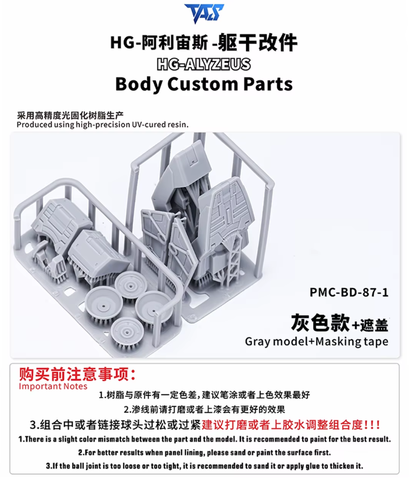 TAS HG 1/144 PMC-BD-87-1 Alyzeus Gundam Detail-up