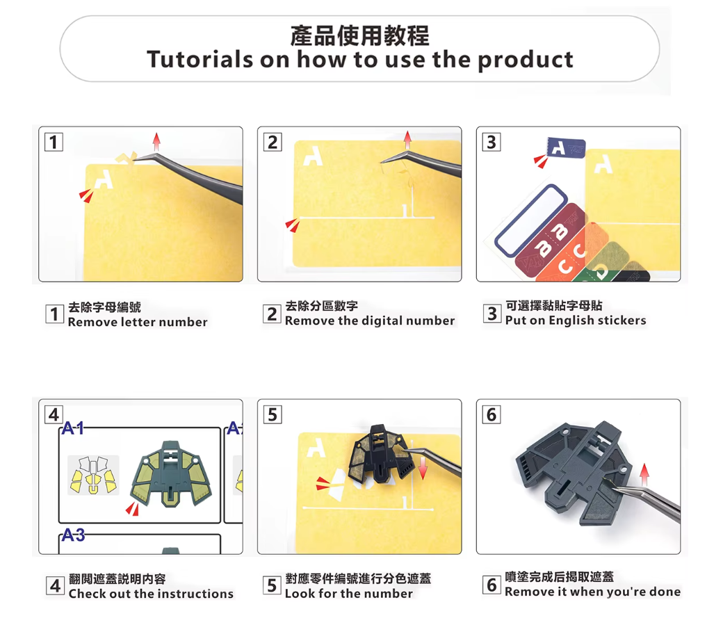 TAS HG 1/144 Alyzeus Gundam Pre-Cut Masking