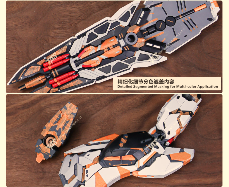 TAS 1/100 PreCut Masking Farmer Worker 1/100 Nu Gundam [Fortune Meow Ver.]