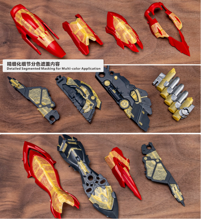TAS 1/100 Red Comet Technology Red Comet Pre-Cut Masking Tape