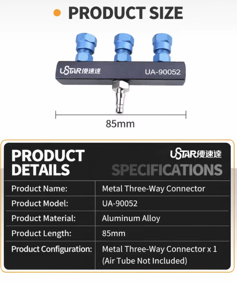 Ustar UA-90052 Multi-Nozzle Airbrush Connection Accessory