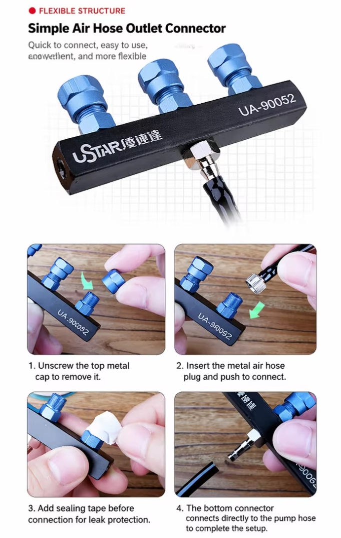 Ustar UA-90052 Multi-Nozzle Airbrush Connection Accessory