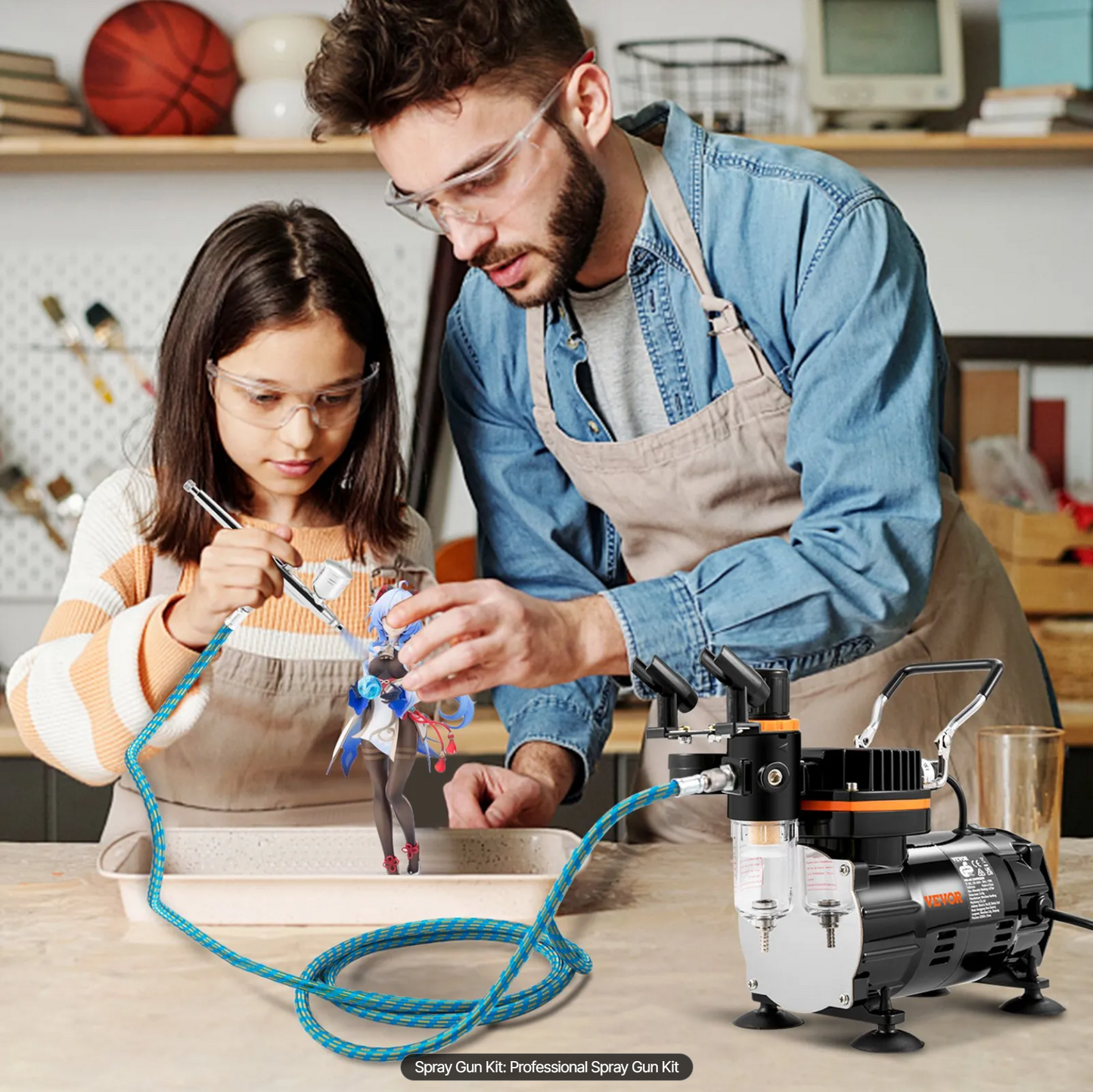 VEVOR Air Compressor and Airbrush Kit [120W]