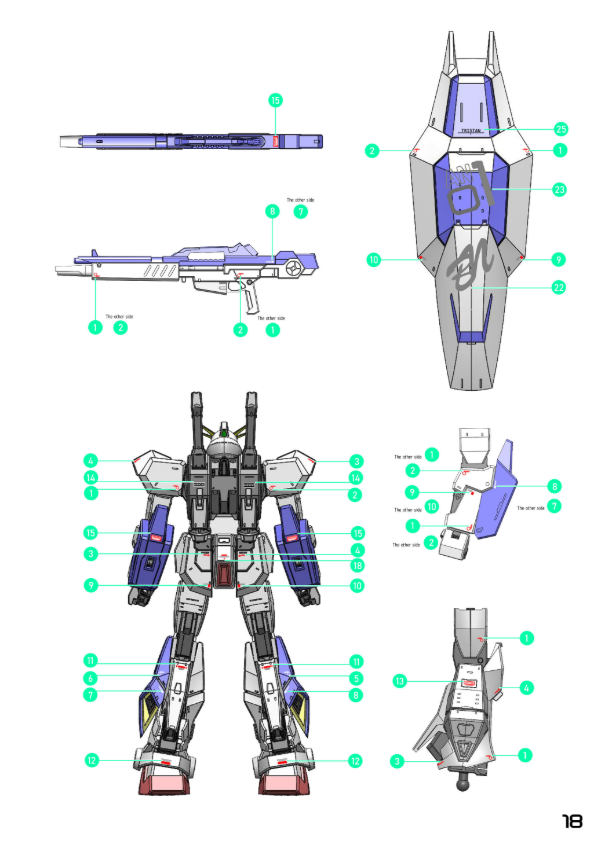 Voxdel Studio 1/100 RX-78AN-01 Gundam Tristan [STL File]
