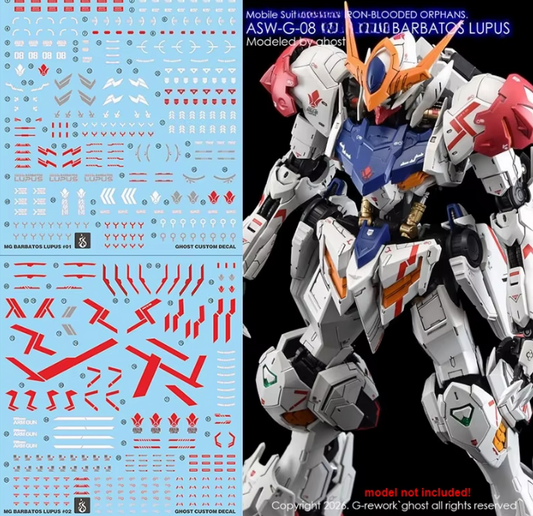 YAN Decal MG 1/100 Barbatos Lupus Rex Waterslide Decal
