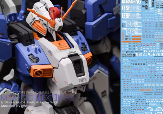 YAN Decal MG 1/100 EX-S Gundam 1.0/1.5 Fluorescent Waterslide Decal