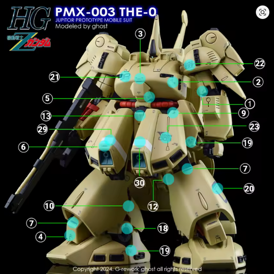 YAN Decal HG 1/144 PMX-003 The-O Waterslide Decal