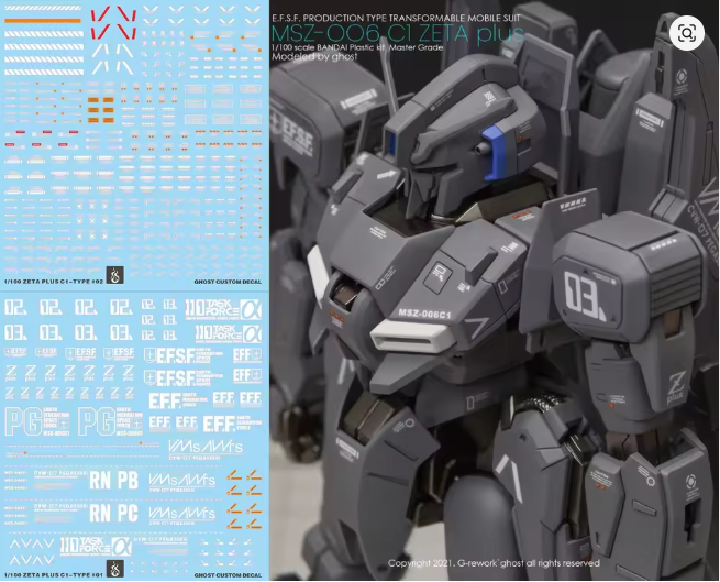 YAN Decal MG 1/100 Zeta Gundam C1